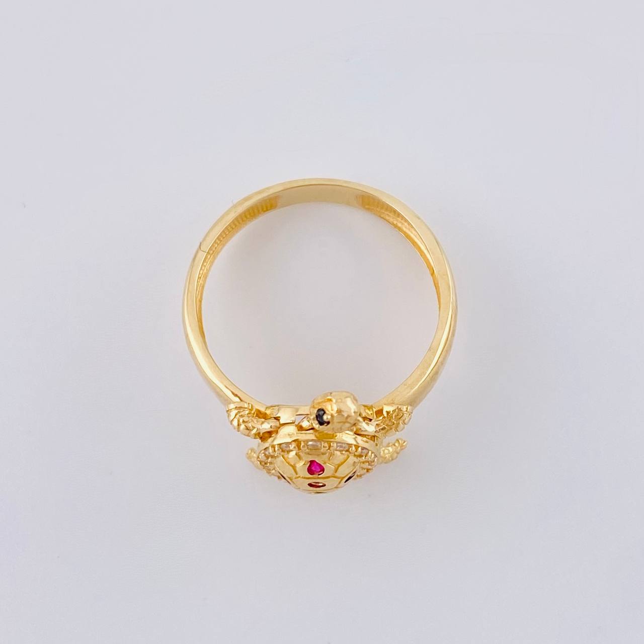Anillo Tortuga Móvil 3 g / T7 1/4 Oro Amarillo 18K