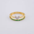 Anillo Corazón Doble Línea 2.5 g / T6 1/4 Oro Amarillo 18K