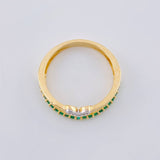 Anillo Corazón Doble Línea 2.5 g / T6 1/4 Oro Amarillo 18K