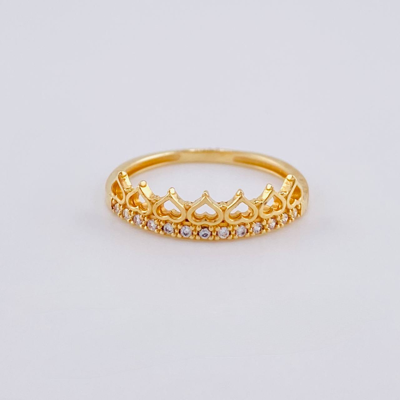 Crown Hearts Ring 1.35 g / T6 Yellow Gold 18K