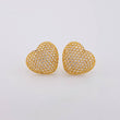 Stud Earrings Heart Shaped 3.45 g / in / 14.2 mm Yellow Gold 18K
