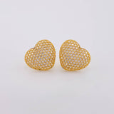 Stud Earrings Heart Shaped 3.45 g / in / 14.2 mm Yellow Gold 18K