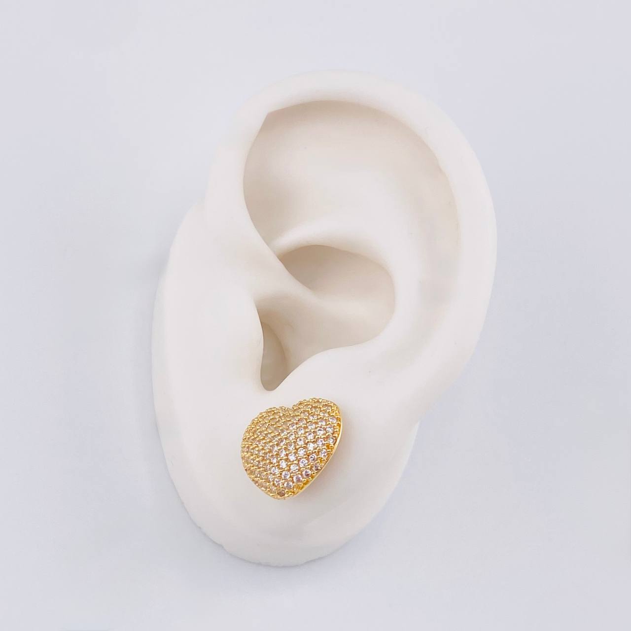 Stud Earrings Heart Shaped 3.45 g / in / 14.2 mm Yellow Gold 18K