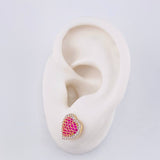 Stud Earrings Heart Dense 3.15g / in / 11.3mm Yellow Gold 18K