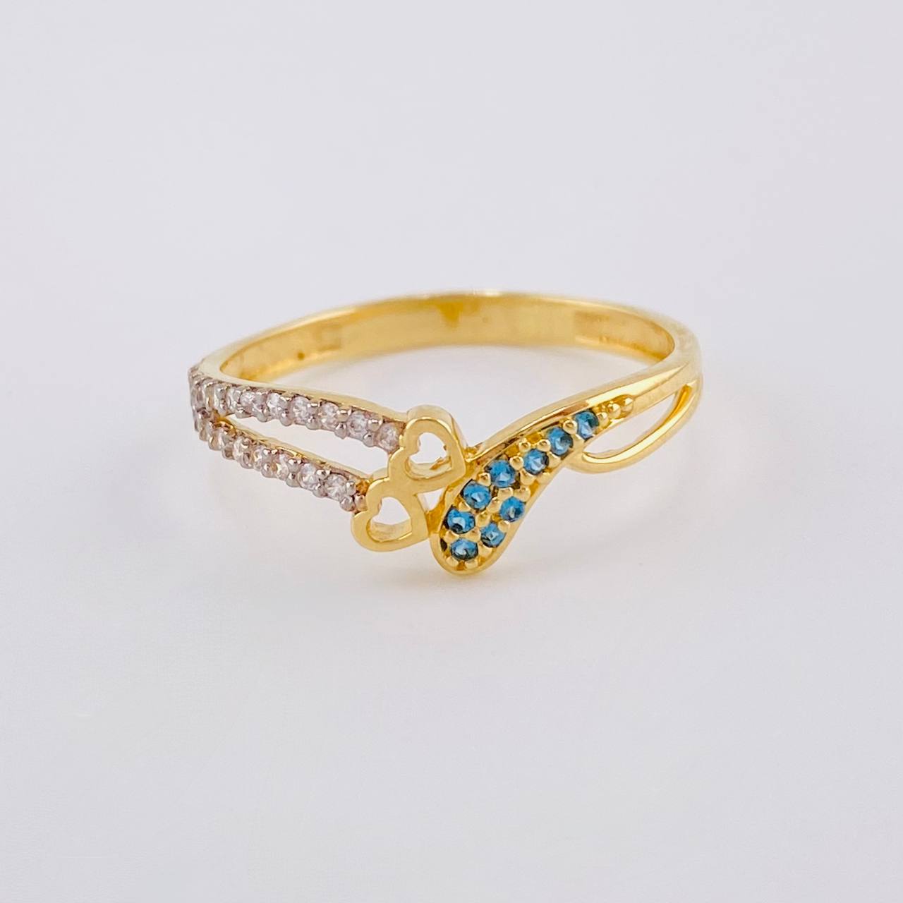 Anillo Anillo Corazón Ala De Mariposa 1.9 g / T7 Oro Amarillo 18K