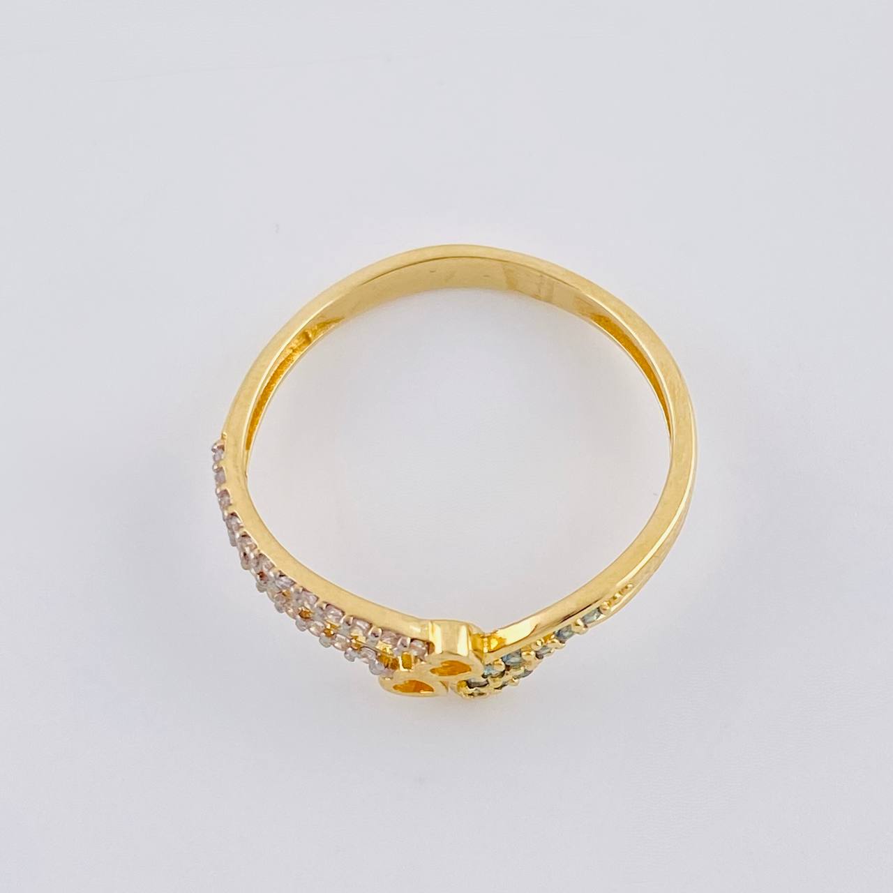 Anillo Anillo Corazón Ala De Mariposa 1.9 g / T7 Oro Amarillo 18K