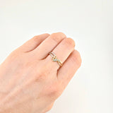 Anillo Anillo Corazón Ala De Mariposa 1.9 g / T7 Oro Amarillo 18K