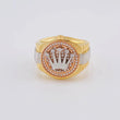 Anillo Cinturón Corona 7.9g / T10 1/4 Tres Oros 18K