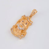 Dije Rostro Cristo 20.65 g / 2 1/4 in Dos Oros Blanco Rosa 18K