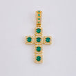 Pendant Dense Cross 5.95 g / 1 3/4 in 18K Yellow Gold