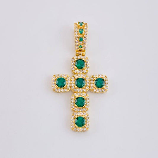 Pendant Dense Cross 5.95 g / 1 3/4 in 18K Yellow Gold
