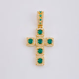 Pendant Dense Cross 5.95 g / 1 3/4 in 18K Yellow Gold