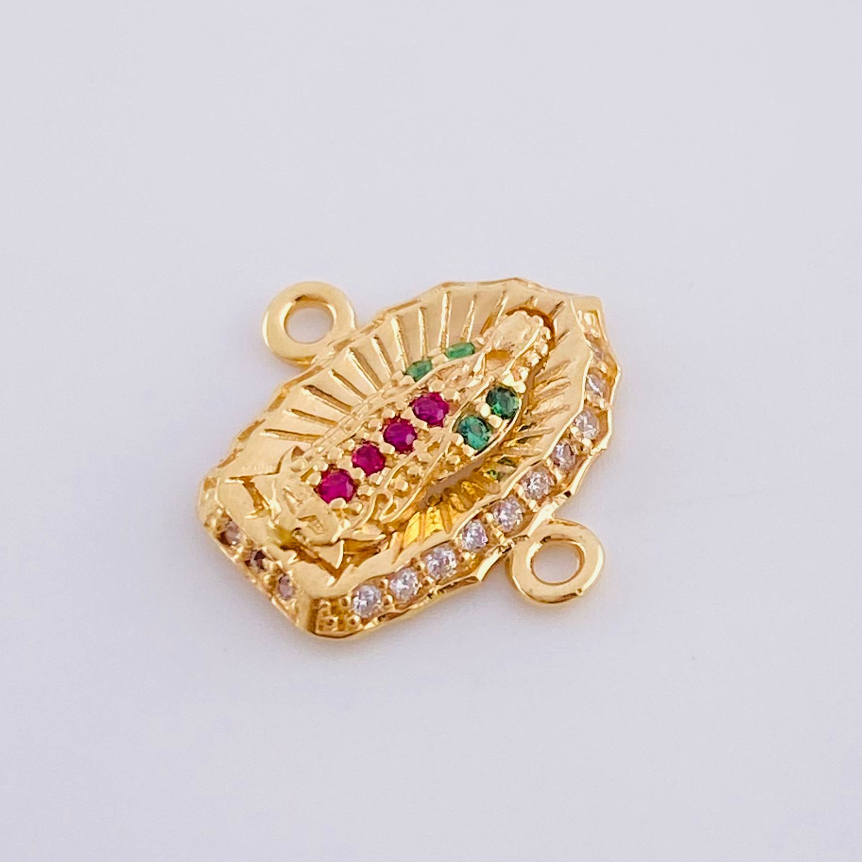Herraje Virgen De Guadalupe 1.15 g / 1/2 in Oro Amarillo 18K