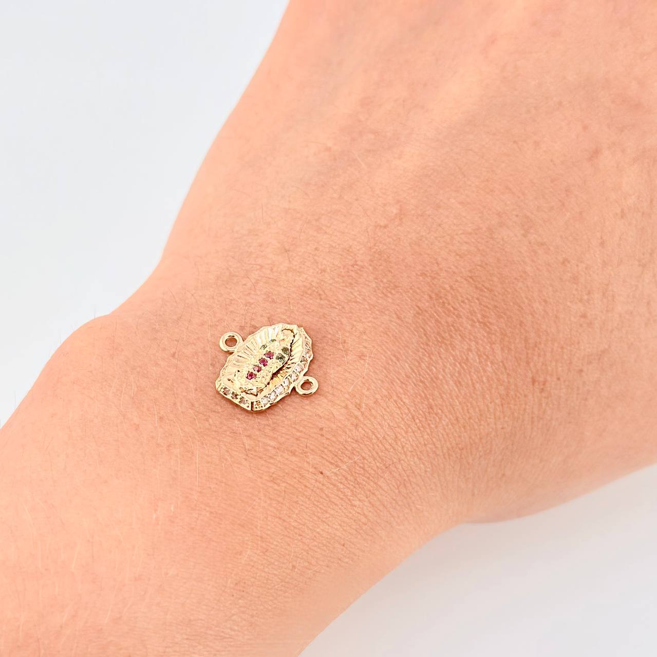 Charm Virgin of Guadalupe 1.1 g / 1/2 in Yellow Gold 18K