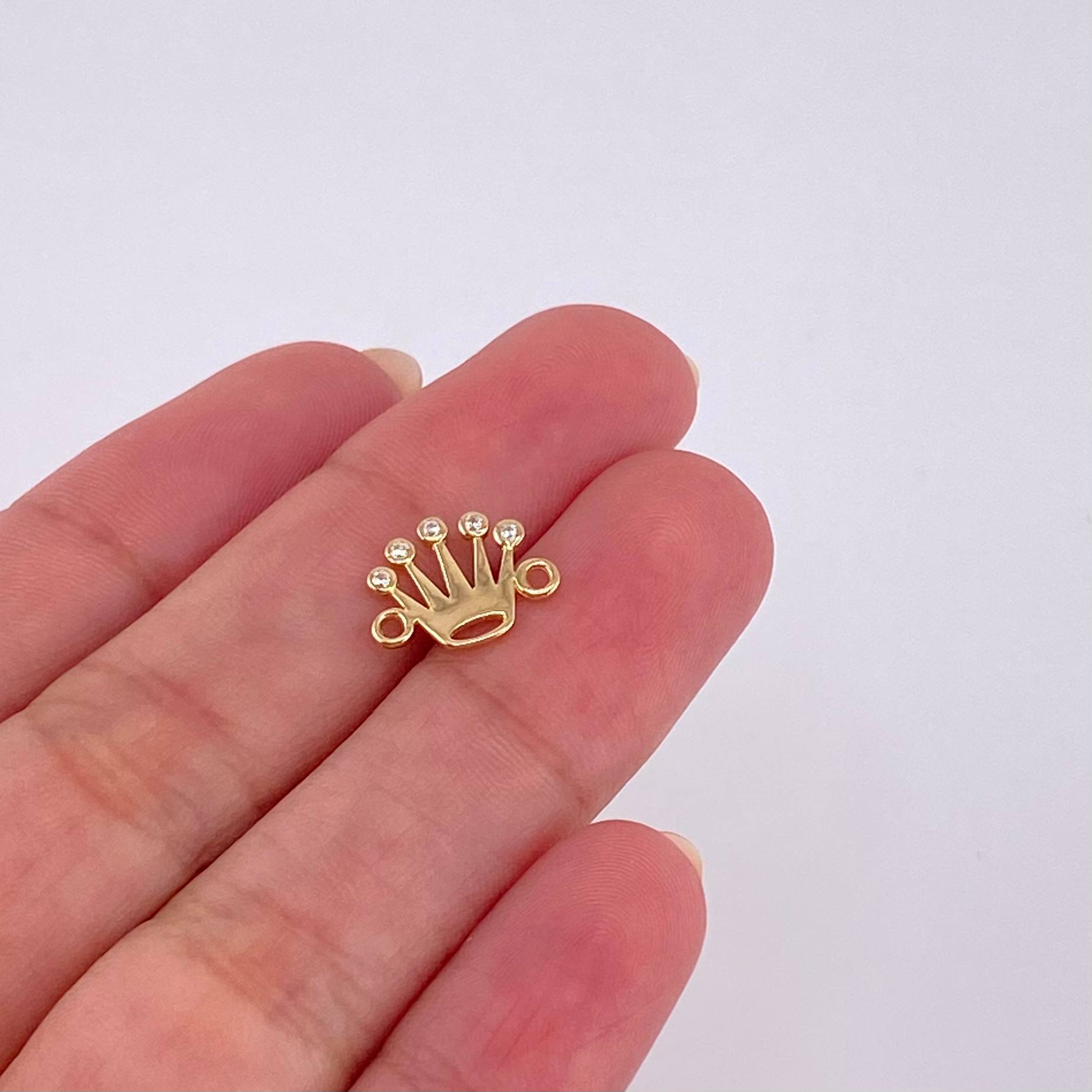 Charm Crown 0.7 g / 1/2 in Yellow Gold 18K
