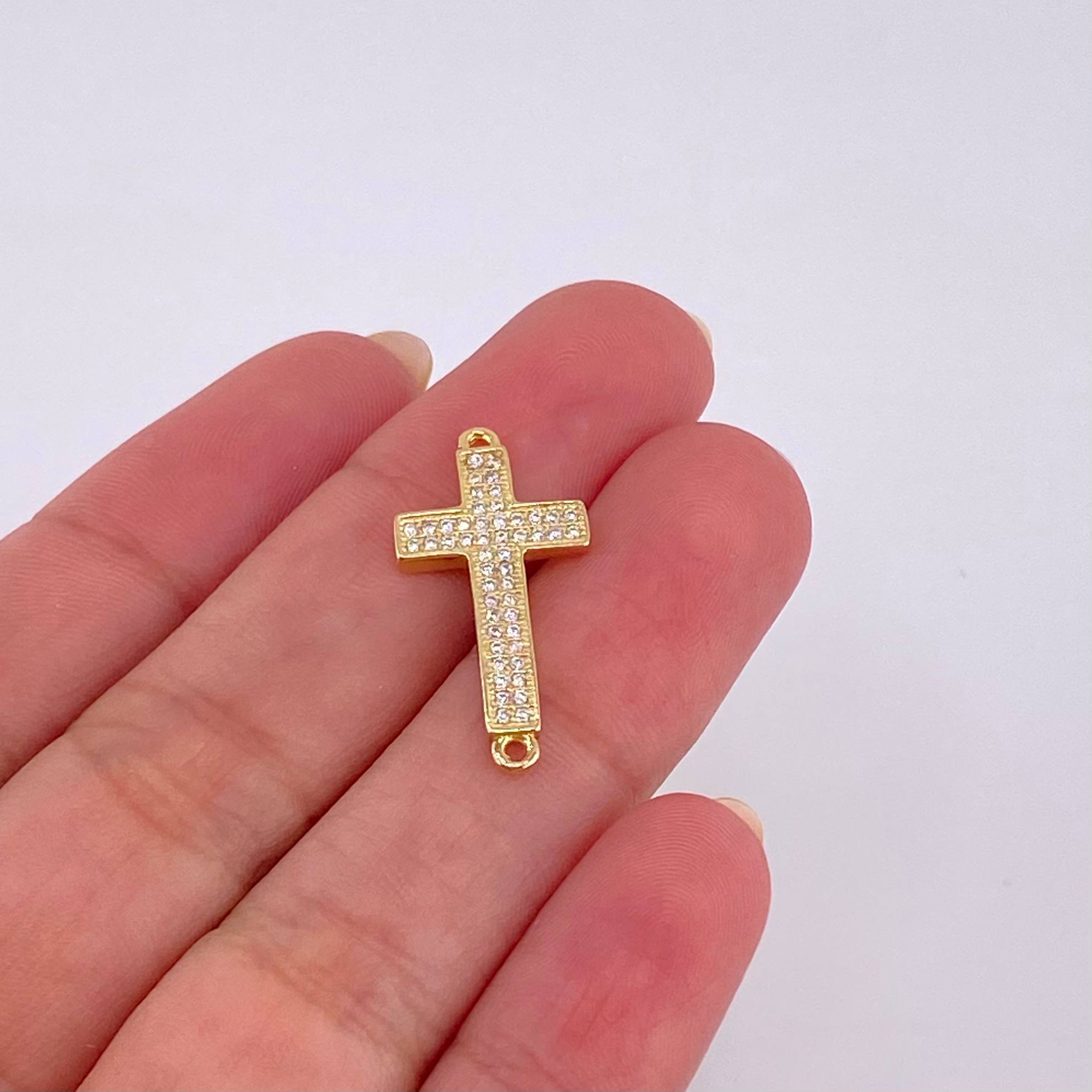 Herraje Cruz 1.8 g / 1 in Oro Amarillo 18K
