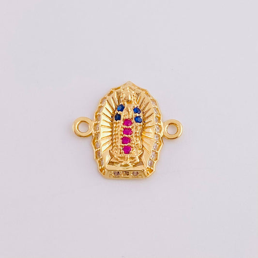 Charm Virgin of Guadalupe 1.1 g / 1/2 in Yellow Gold 18K
