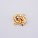 Herraje Virgen Guadalupe 1 g / 1/2 in Oro Amarillo 18K