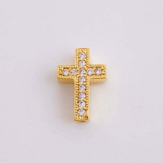 Herraje Cruz 1.25 g / 1/2 in Oro Amarillo 18K