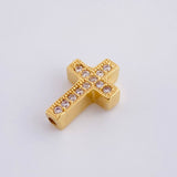 Herraje Cruz Tupida Doble Faz 1.15 g / 1/2 in Oro Amarillo 18K