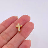 Herraje Cruz Tupida Doble Faz 1.15 g / 1/2 in Oro Amarillo 18K