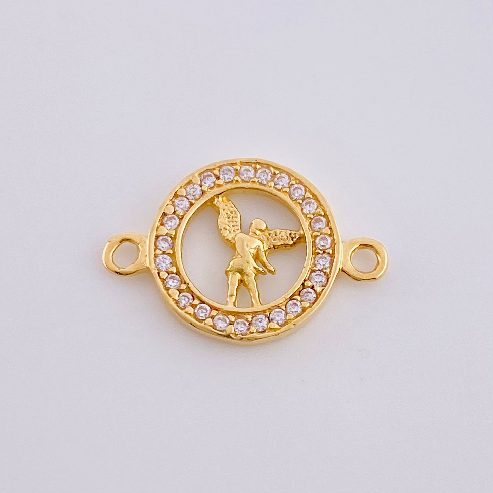 Herraje San Gabriel Circular Tupido 1.05g / 3/4 in Oro Amarillo 18K