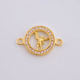 Herraje San Gabriel Circular Tupido 1.05g / 3/4 in Oro Amarillo 18K