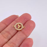 Herraje San Gabriel Circular Tupido 1g / 3/4 in Oro Amarillo 18K