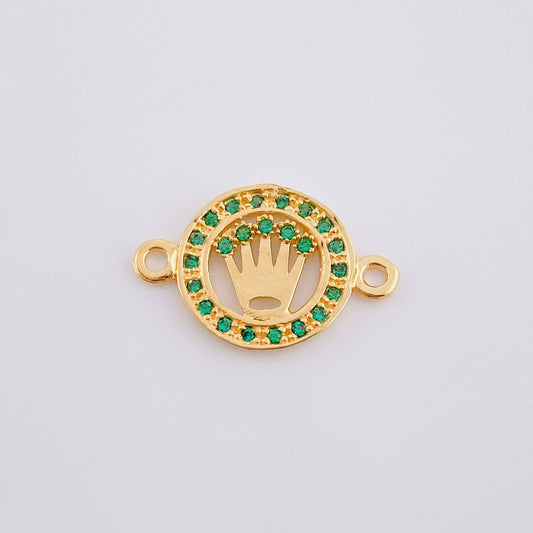 Herraje Medalla Corona 1.2 g / 3/4 in Oro Amarillo 18K