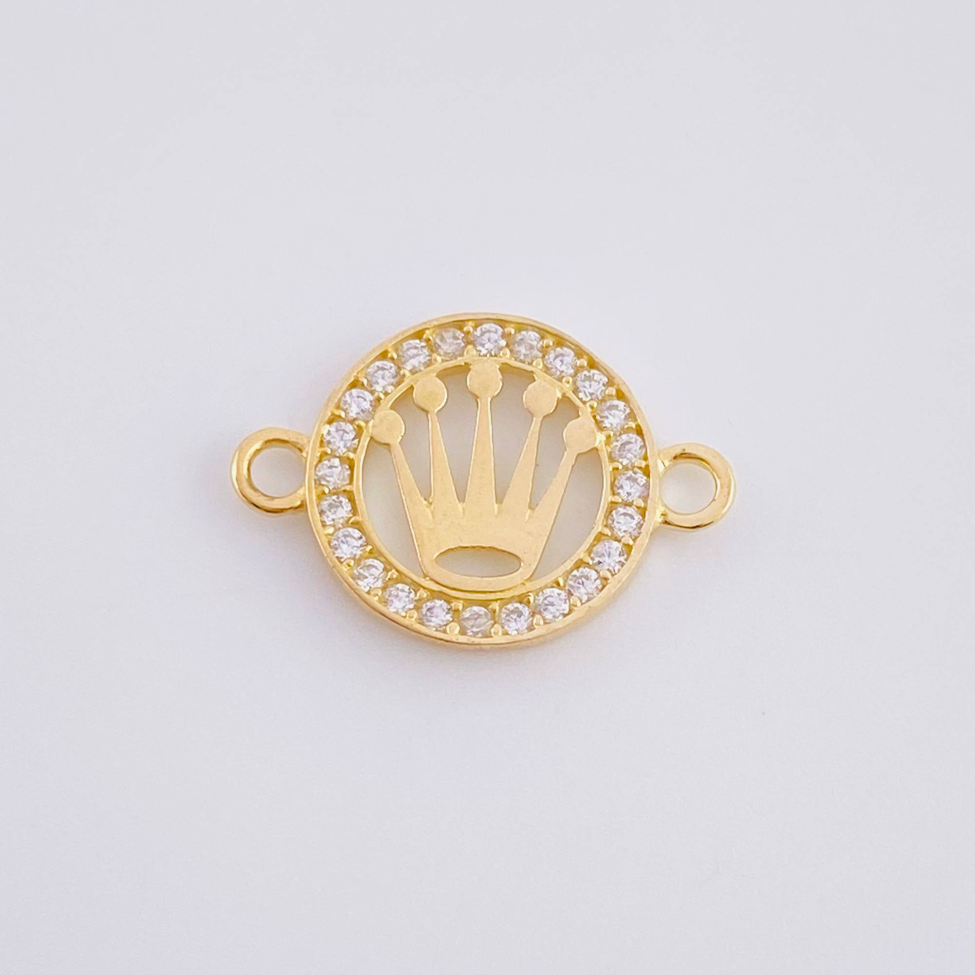 Herraje Medalla Corona 0.7 g / 1/2 in Oro Amarillo 18K