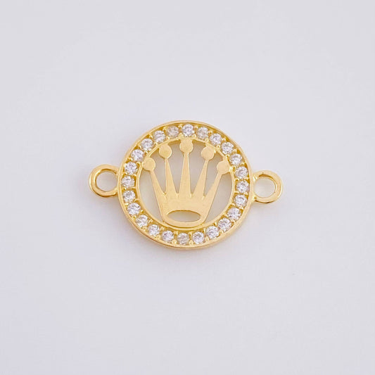 Herraje Medalla Corona 0.7 g / 1/2 in Oro Amarillo 18K