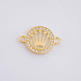 Herraje Medalla Corona 0.7 g / 1/2 in Oro Amarillo 18K