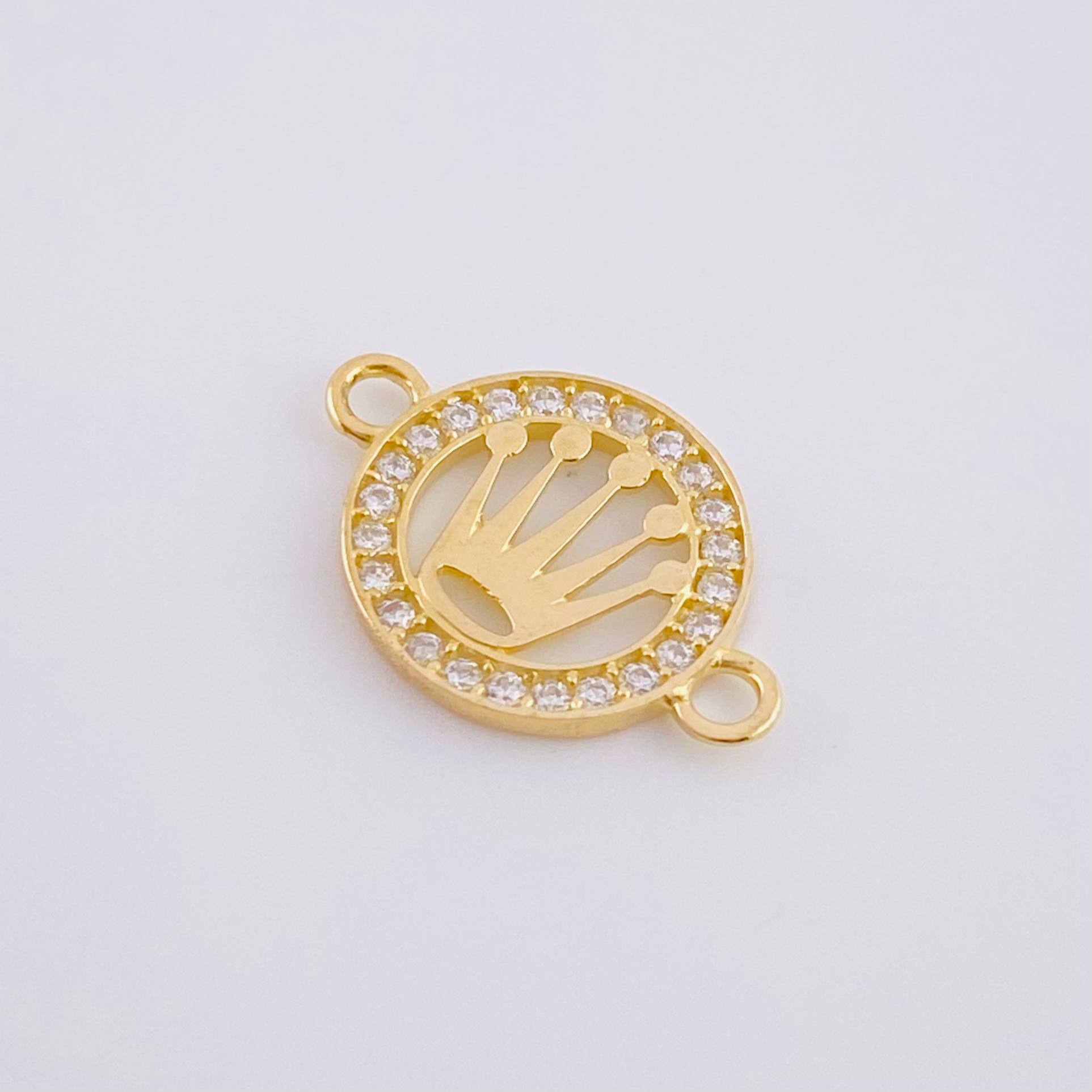Herraje Medalla Corona 0.65 g / 1/2 in Oro Amarillo 18K