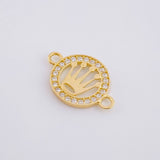 Herraje Medalla Corona 0.7 g / 1/2 in Oro Amarillo 18K