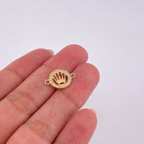 Herraje Medalla Corona 0.7 g / 1/2 in Oro Amarillo 18K