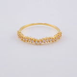 Anillo Ola Carril 1.2 g / T6 3/4 Oro Amarillo 18K