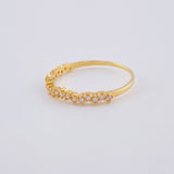 Anillo Ola Carril 1.2 g / T6 3/4 Oro Amarillo 18K