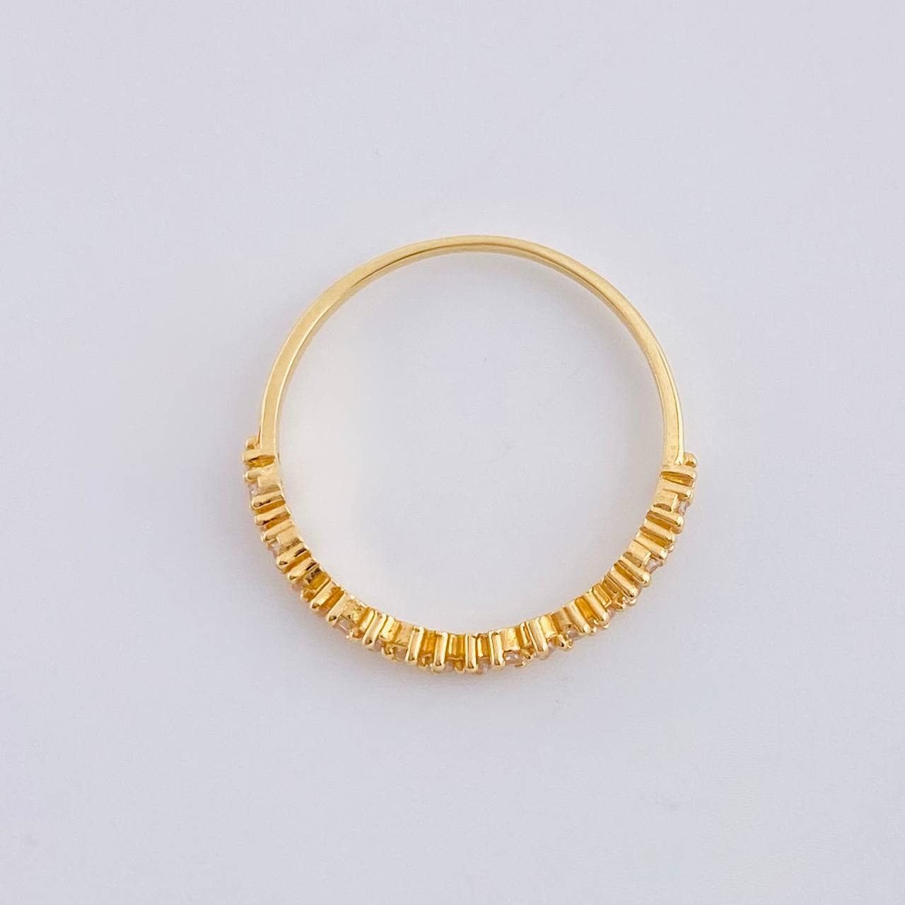 Anillo Ola Carril 1.2 g / T6 3/4 Oro Amarillo 18K