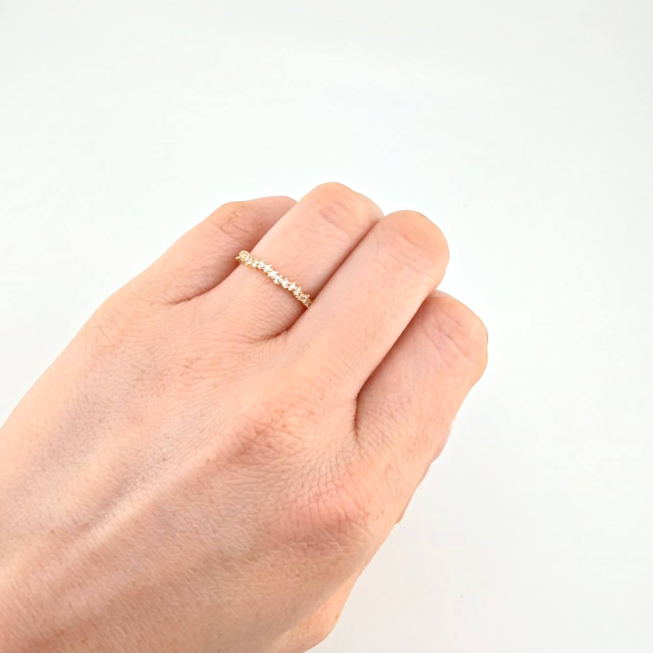 Anillo Ola Carril 1.2 g / T6 3/4 Oro Amarillo 18K
