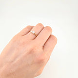 Solitaire Ring Four Leaves 1.85 g / T6 1/2 Yellow Gold 18K