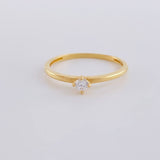 Anillo Solitario Liso 1.55 g / T7 3/4 Oro Amarillo 18K