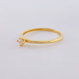 Smooth Solitaire Ring 1.55 g / T7 1/2 18K Yellow Gold