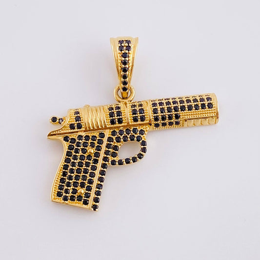 Dije Pistola 4.8 g / 1 1/4 in Oro Amarillo 18K