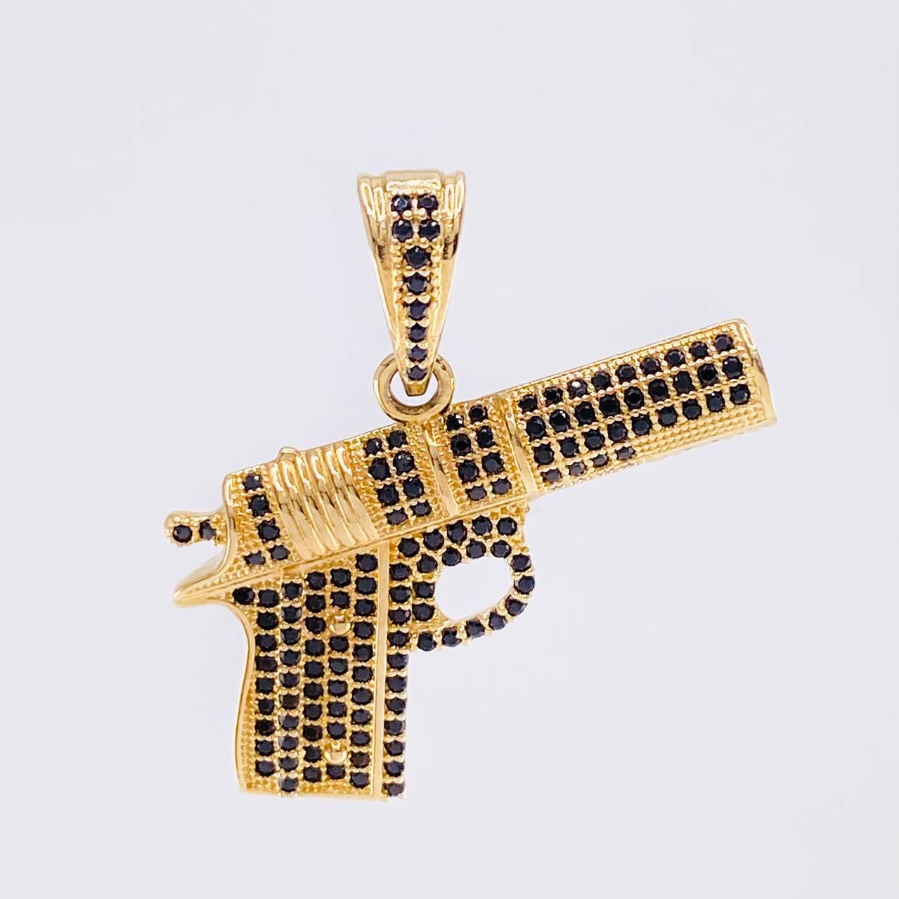 Pendant Pistol 4.8 g / 1 1/4 in 18K Yellow Gold
