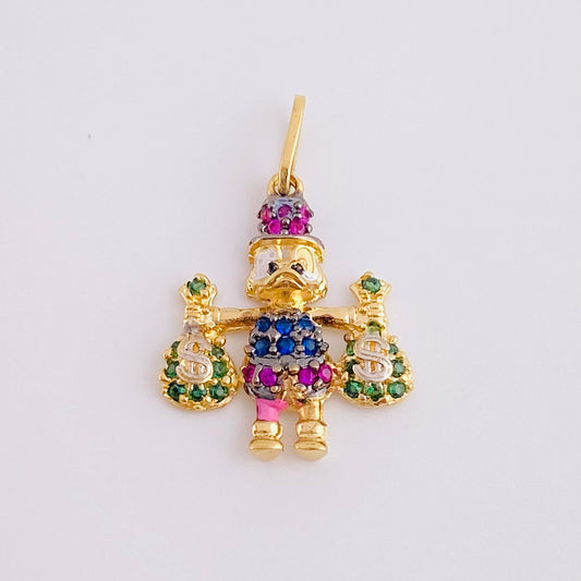 Dije Pato Bolsas De Dinero 1.5 g / 1 in Tres Oros 18K
