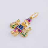Pendant Duck Money Bags 1.5 g / 1 in Three 18K Golds
