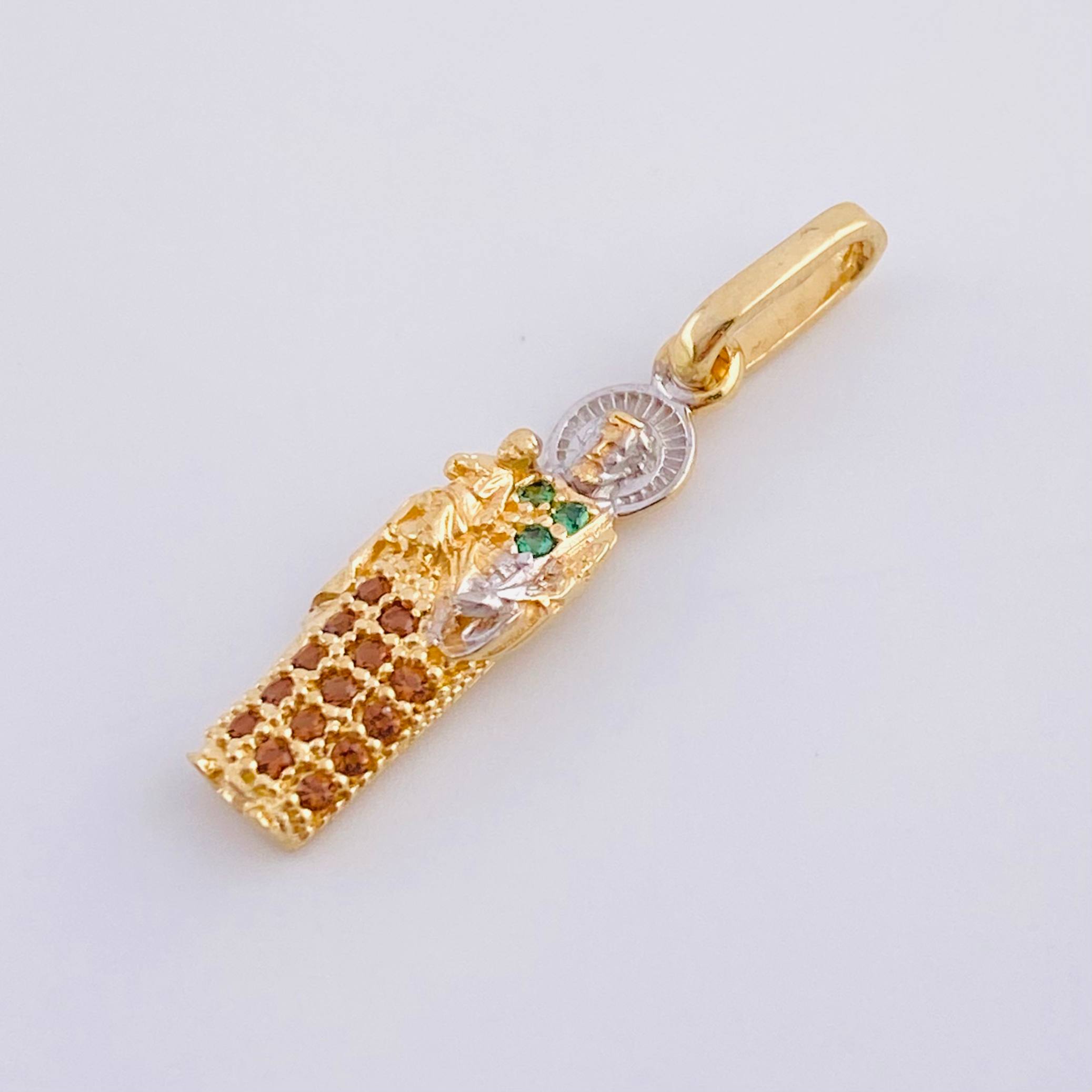 Pendant San Jose 1.1 g / 1 in Two Golds Yellow White 18K