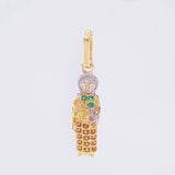 Pendant San Jose 1.1 g / 1 in Two Golds Yellow White 18K