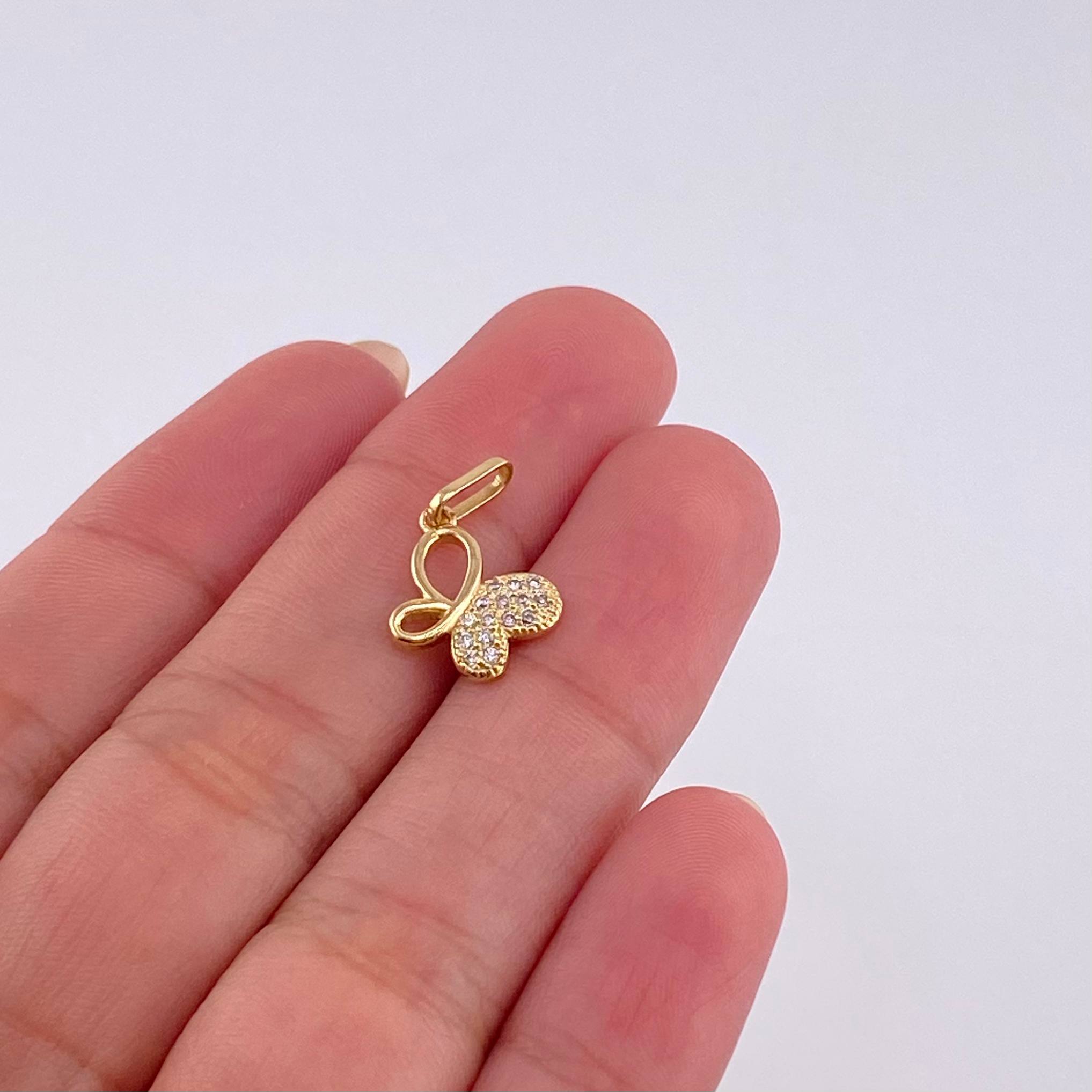 Dije Mariposa 1.1 g / 3/4 in Oro Amarillo 18K