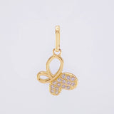 Dije Mariposa 1.1 g / 3/4 in Oro Amarillo 18K